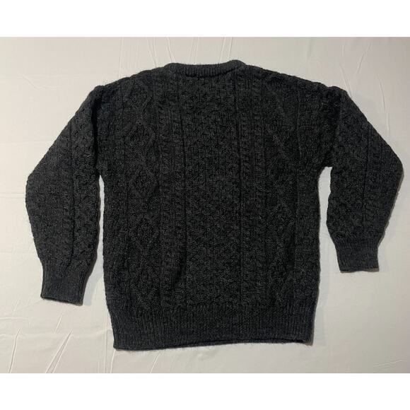 Aran Crafts Women's Size M Chunky Cable Knit Sweater 100% Wool Made in Ireland - Picture 5 of 7
